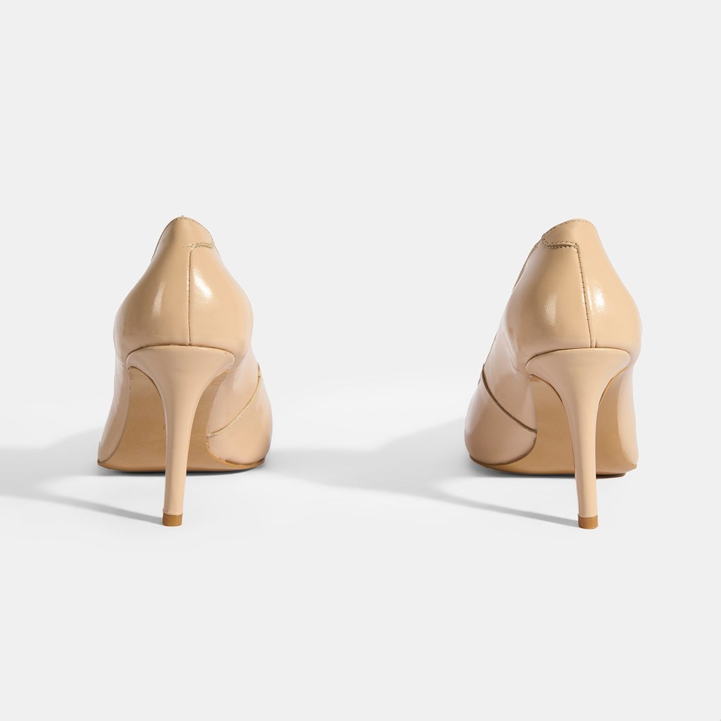 Kadın Bej Rugan Topuklu Ayakkabı