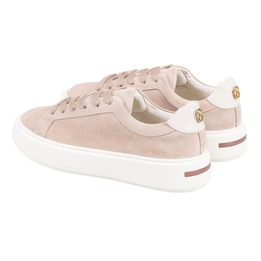 Kadın Bej Süet Deri Spor Ayakkabı