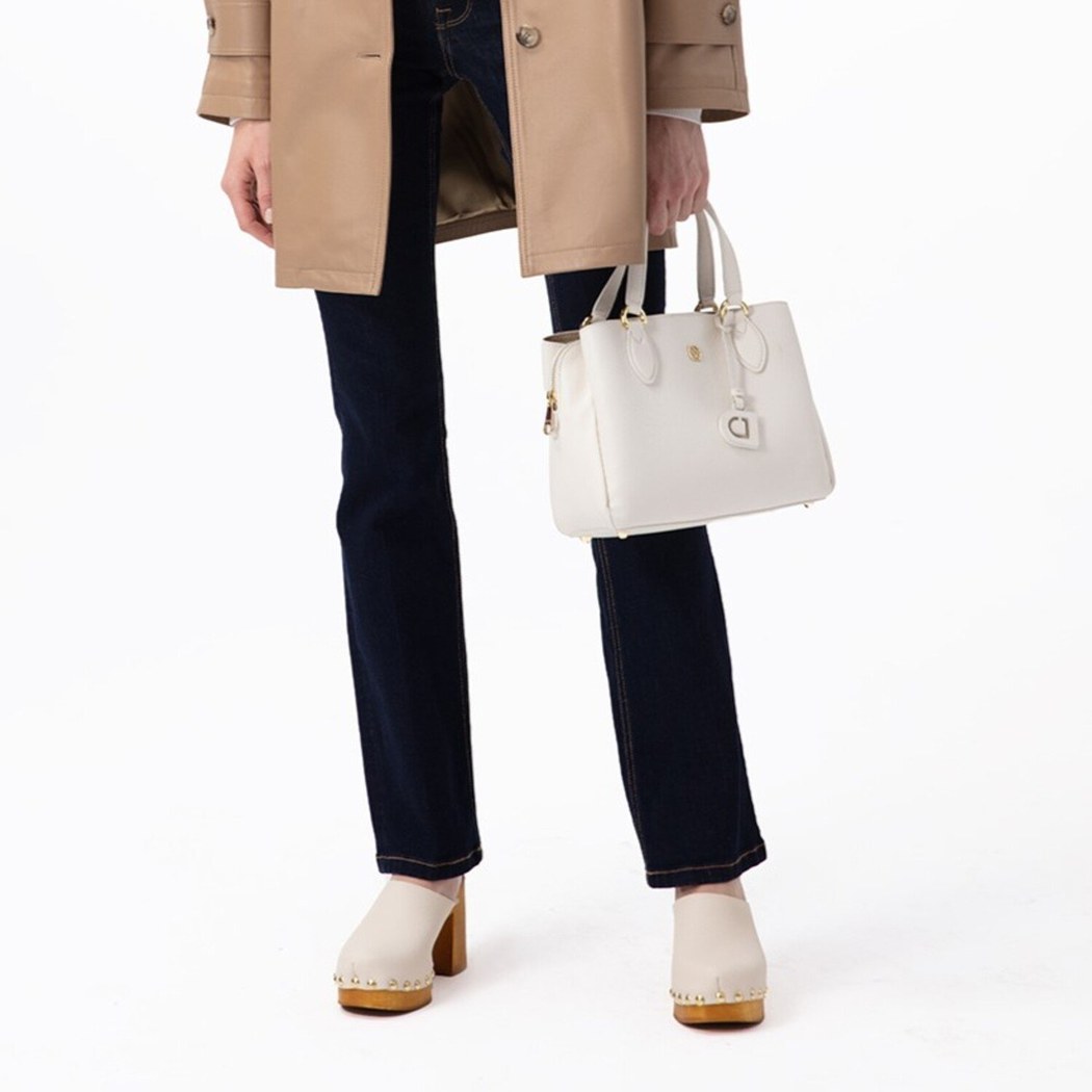 Kadın Bej Topuklu Deri Sabo