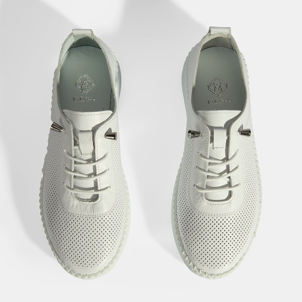 Kadın Beyaz Deri Günlük Ayakkabı