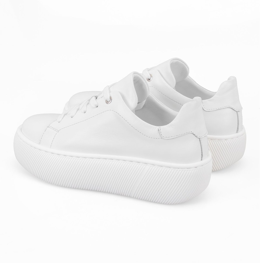 Kadın Beyaz Deri Günlük Ayakkabı