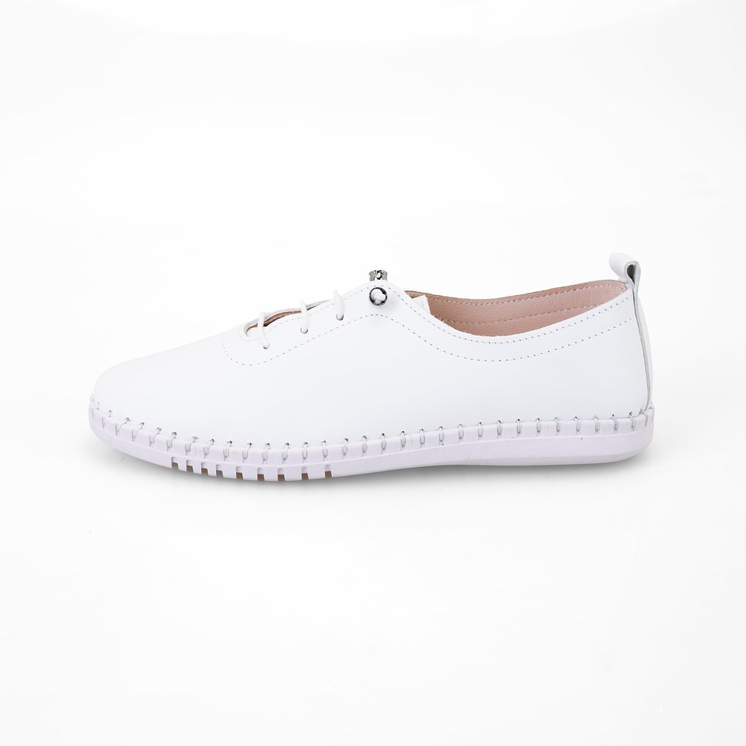 Kadın Beyaz Deri Günlük Ayakkabı