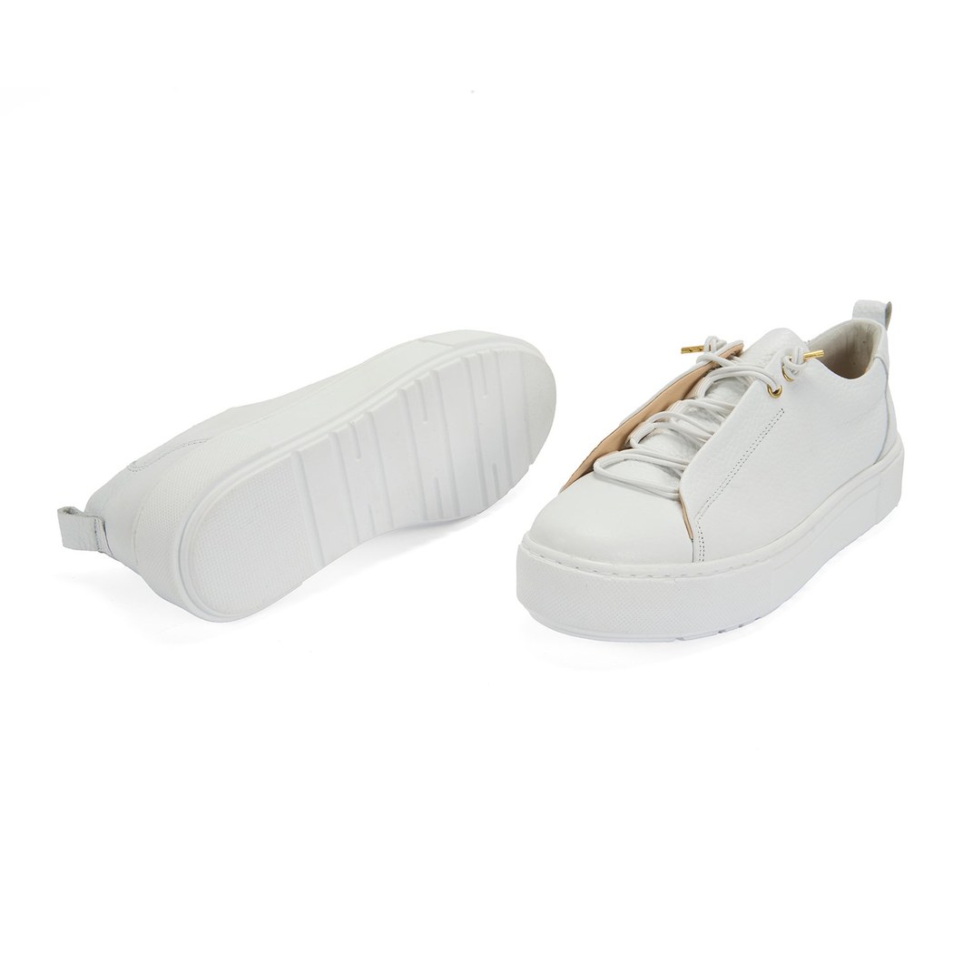 Kadın Beyaz Deri Günlük Ayakkabı