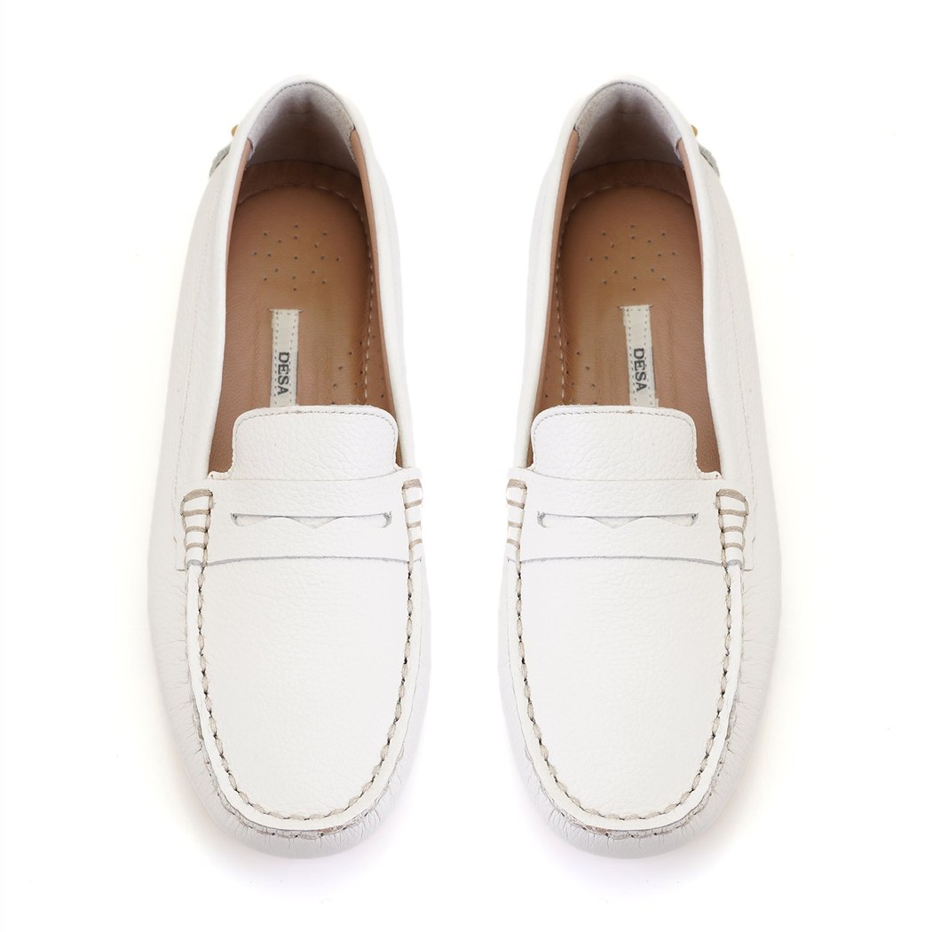 Kadın Beyaz Deri Loafer