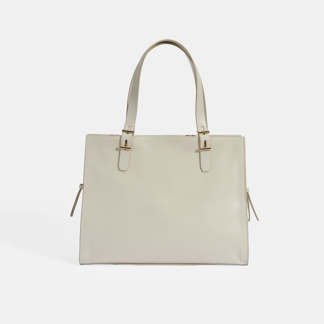 Kadın Beyaz Deri Omuz Çantası