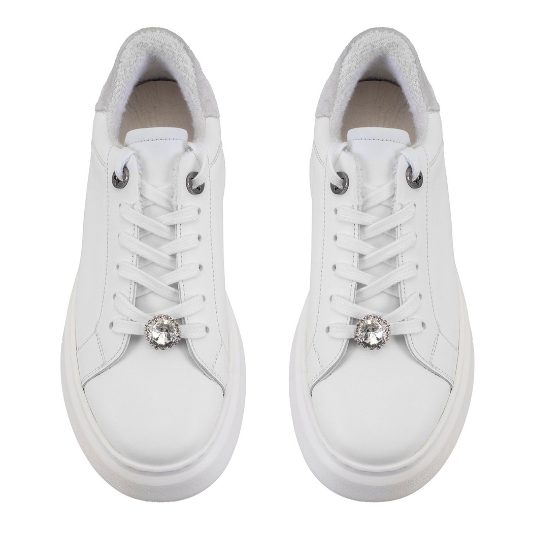 Kadın Beyaz Deri Spor Ayakkabı