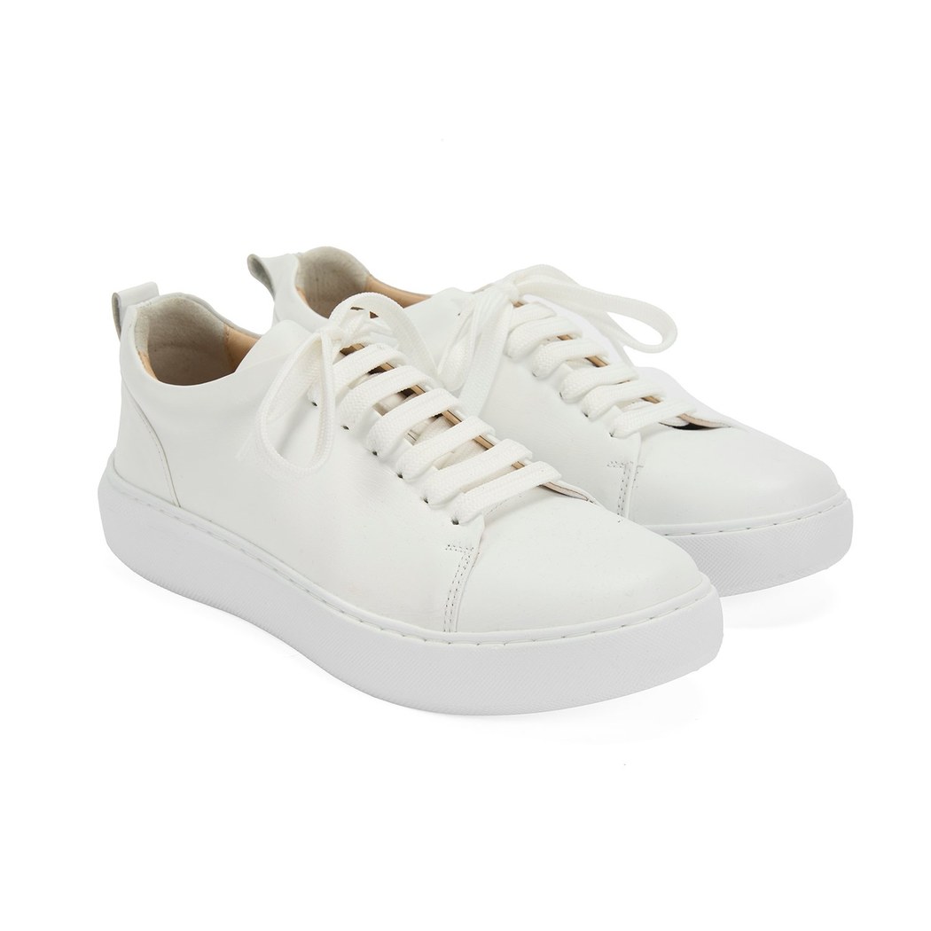 Kadın Beyaz Deri Spor Ayakkabı