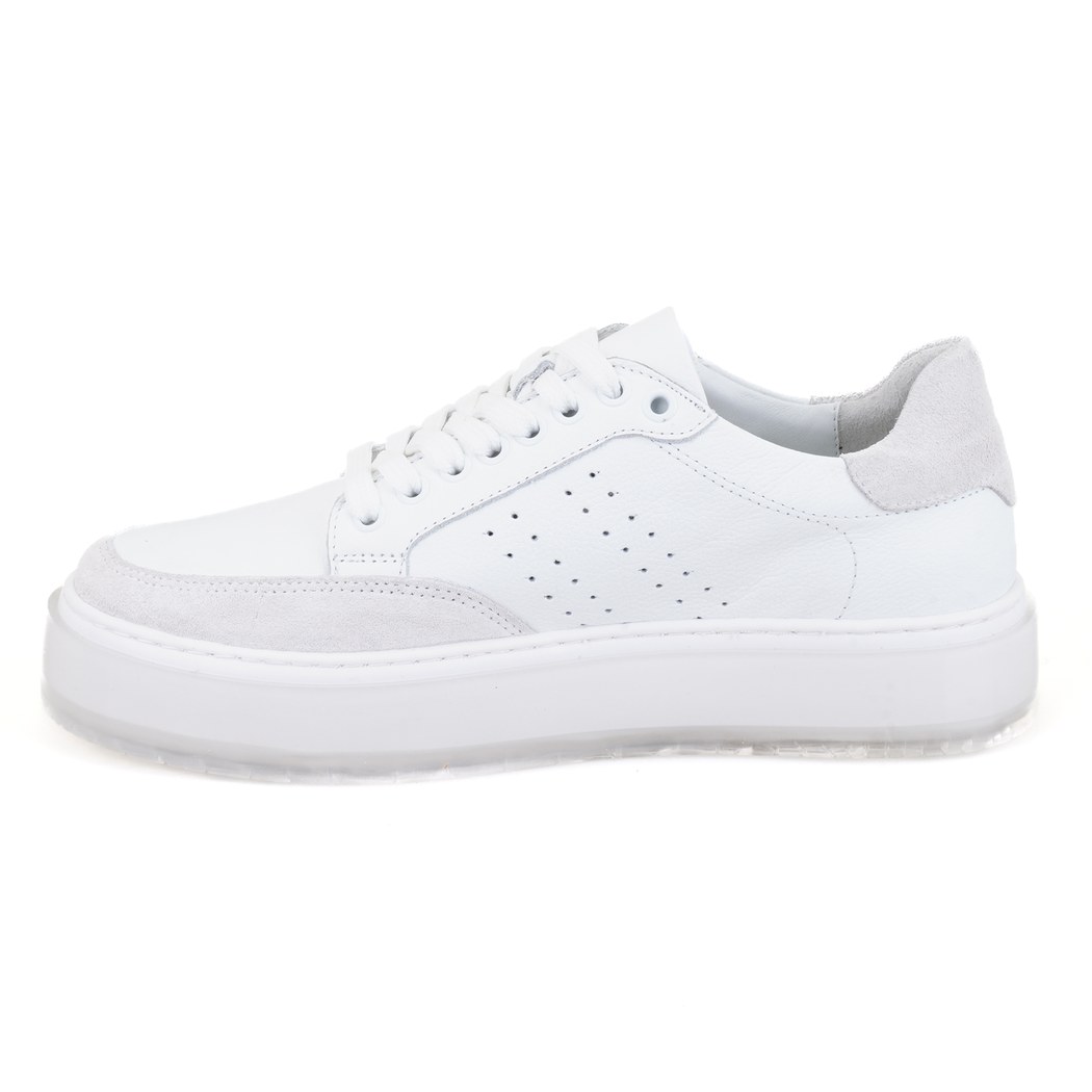 Kadın Beyaz Deri Spor Ayakkabı