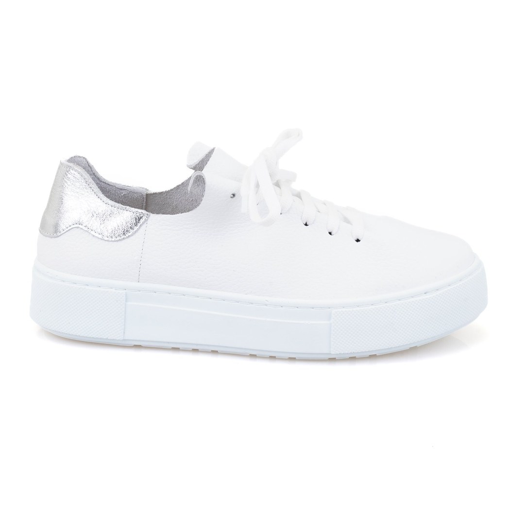 Kadın Beyaz Deri Spor Ayakkabı