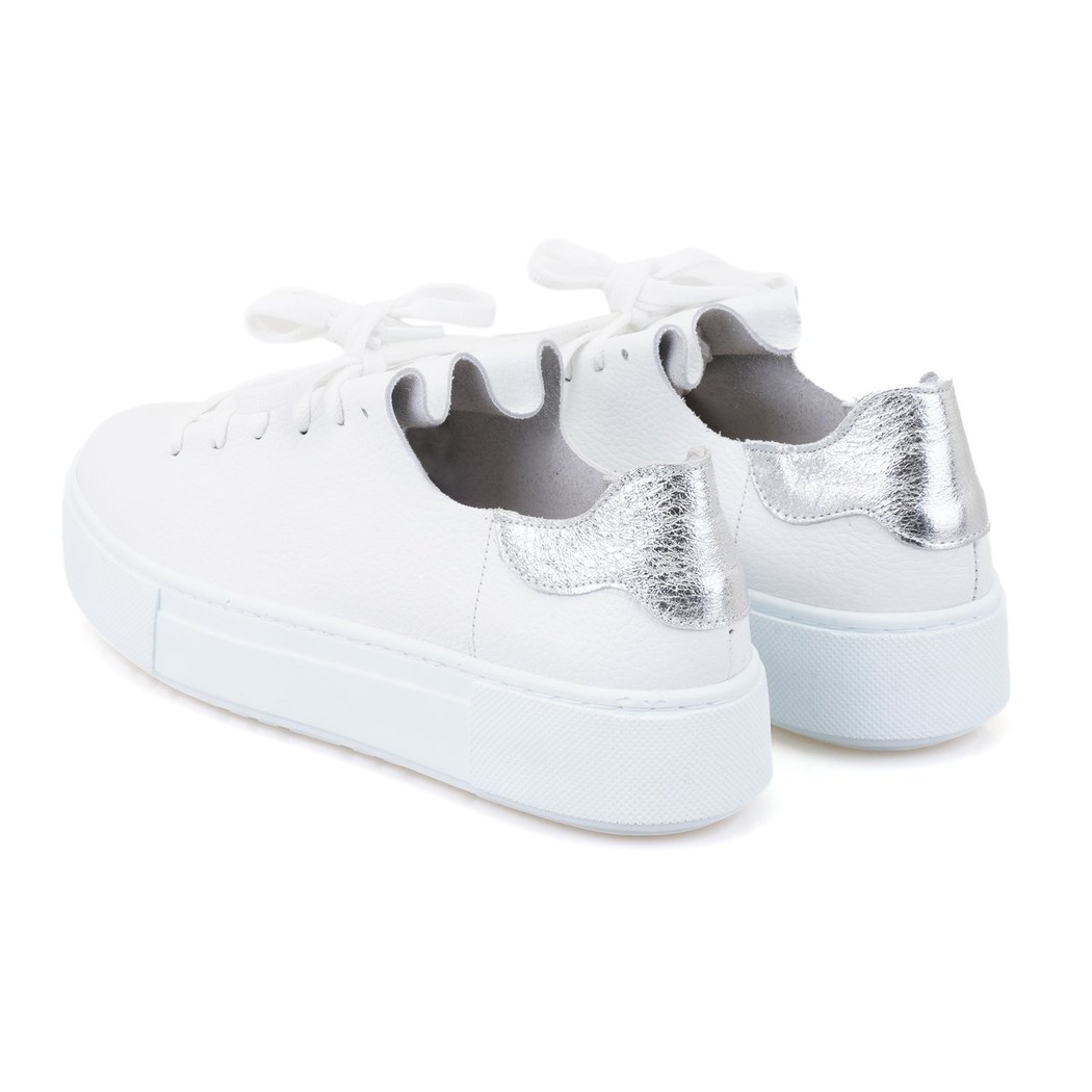 Kadın Beyaz Deri Spor Ayakkabı