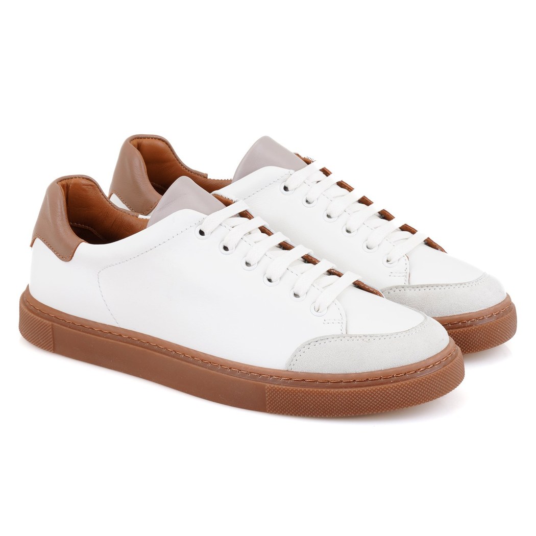 Kadın Beyaz Deri Spor Ayakkabı