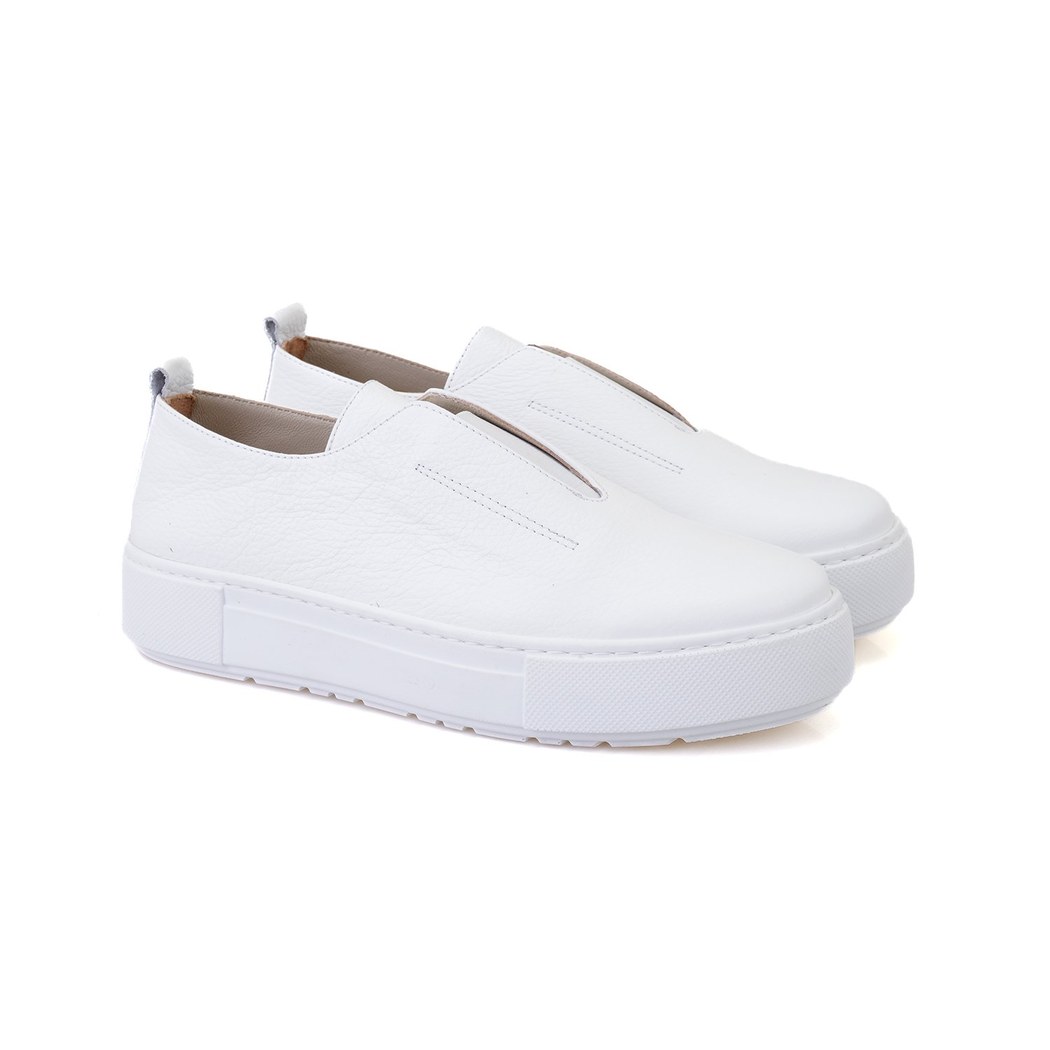 Kadın Beyaz Deri Spor Ayakkabı