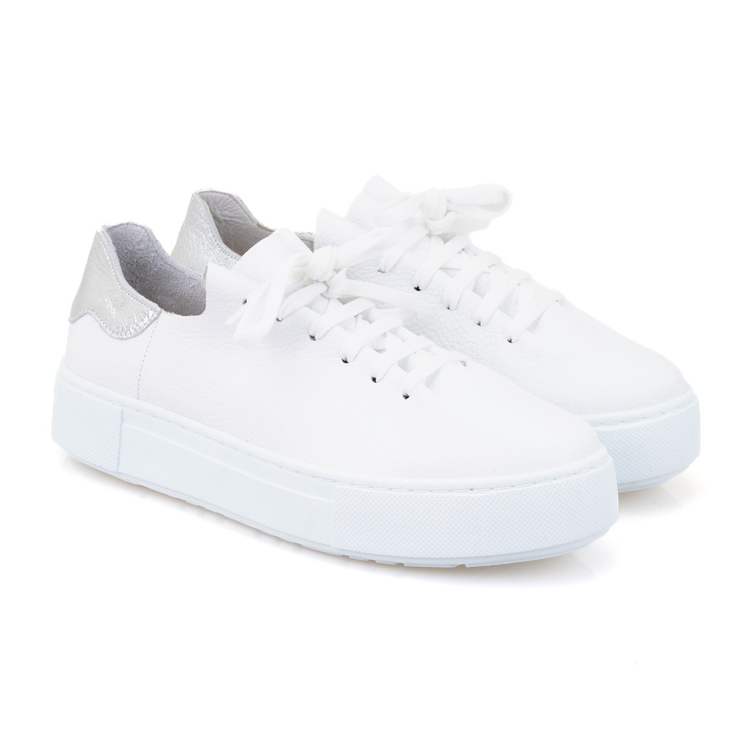 Kadın Beyaz Deri Spor Ayakkabı