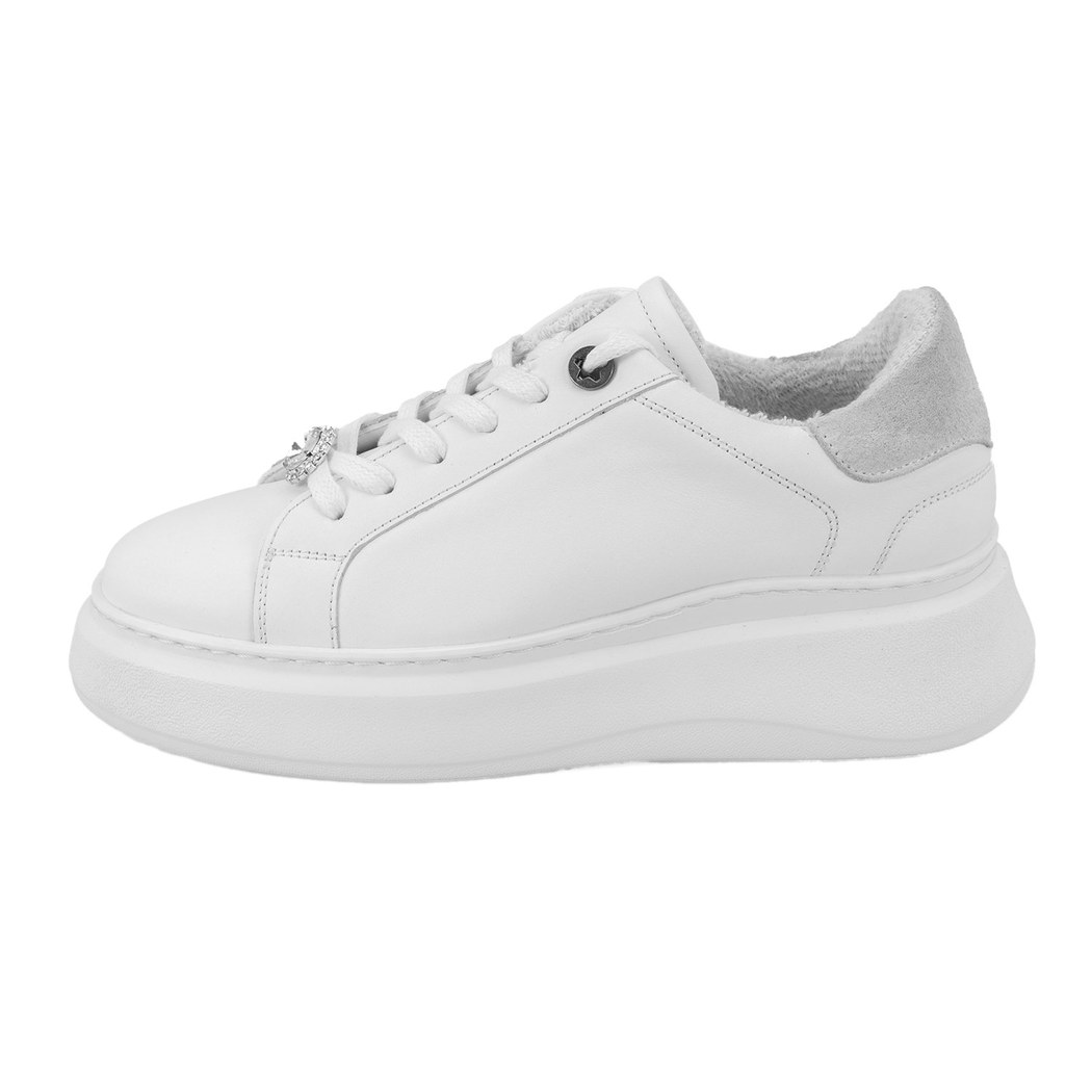 Kadın Beyaz Deri Spor Ayakkabı