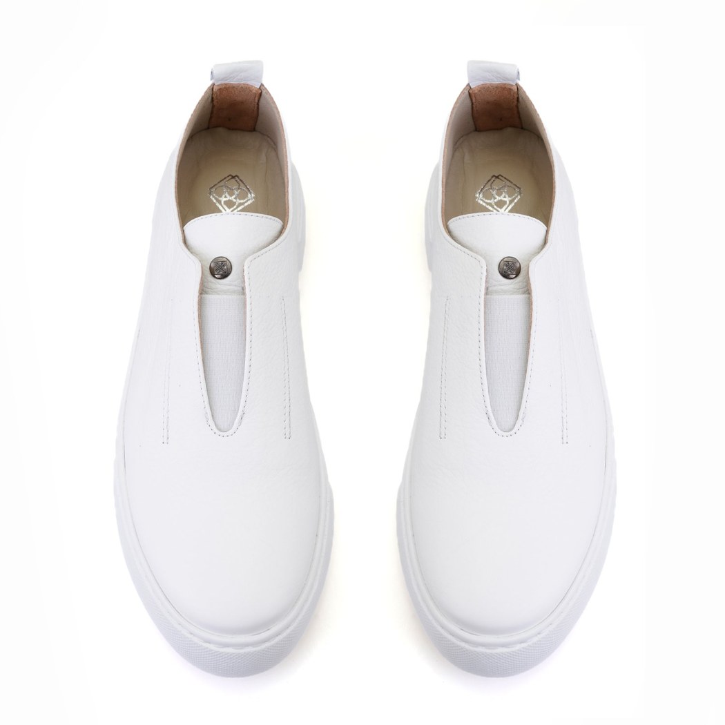 Kadın Beyaz Deri Spor Ayakkabı