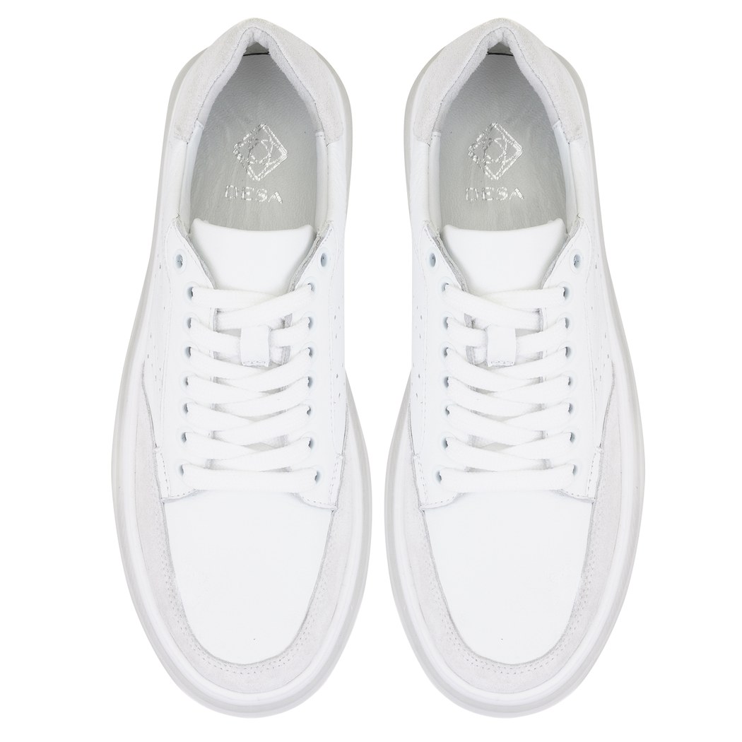 Kadın Beyaz Deri Spor Ayakkabı