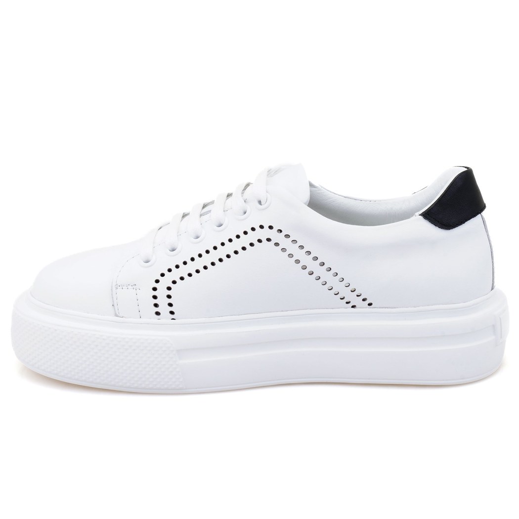 Kadın Beyaz Deri Spor Ayakkabı