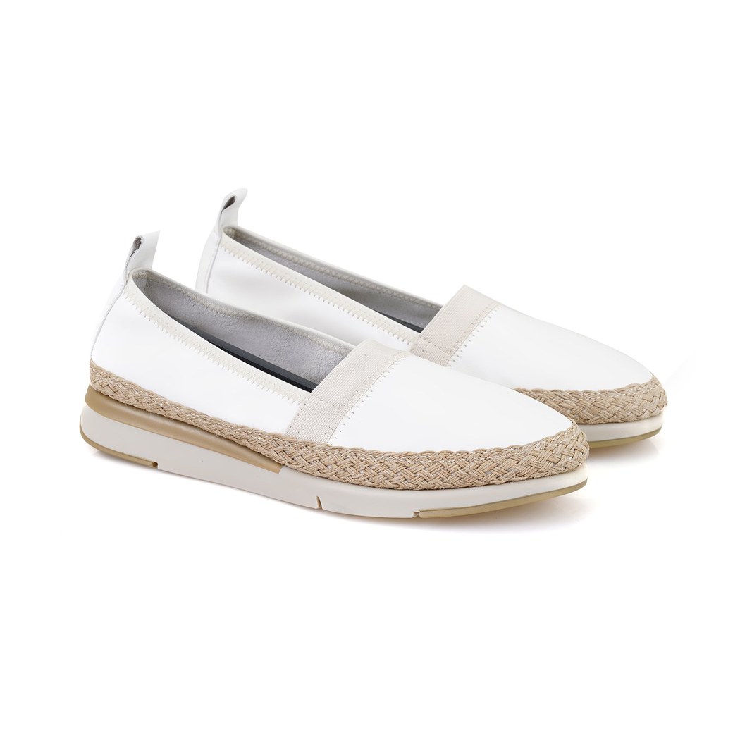 Kadın Beyaz DesaComfort Deri Günlük Ayakkabı