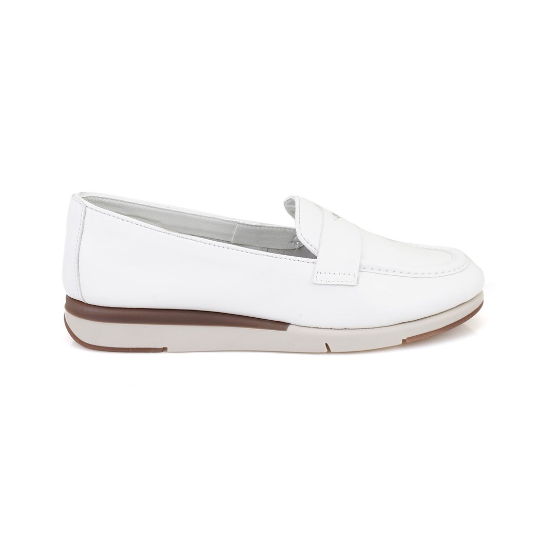 Kadın Beyaz DesaComfort Deri Günlük Ayakkabı