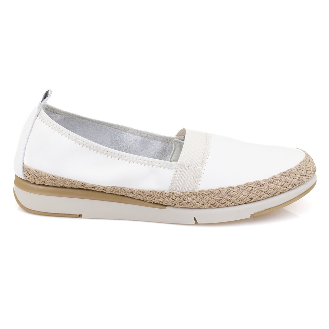 Kadın Beyaz DesaComfort Deri Günlük Ayakkabı