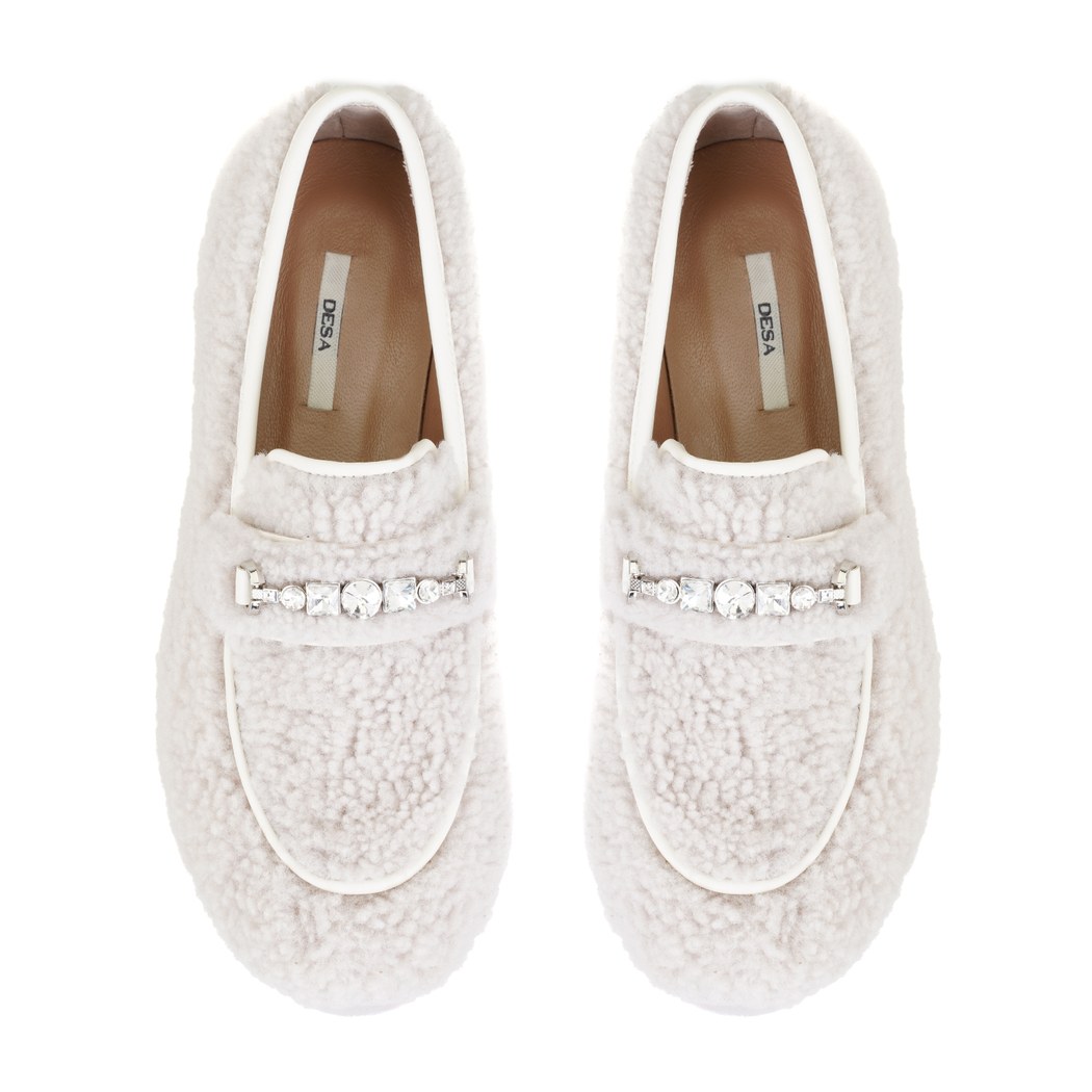 Kadın Beyaz Kürk Detaylı Günlük Ayakkabı