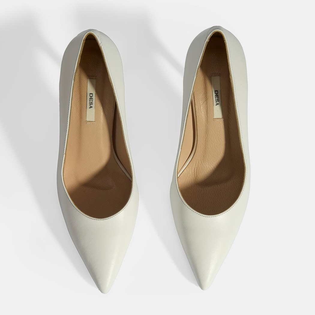 Kadın Beyaz Napa Deri Stiletto