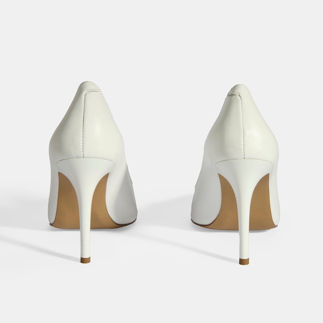 Kadın Beyaz Napa Deri Stiletto