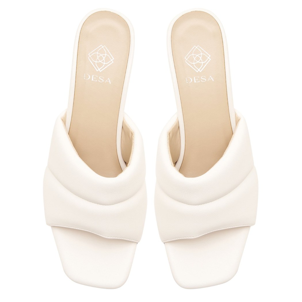 Kadın Beyaz Topuklu Terlik