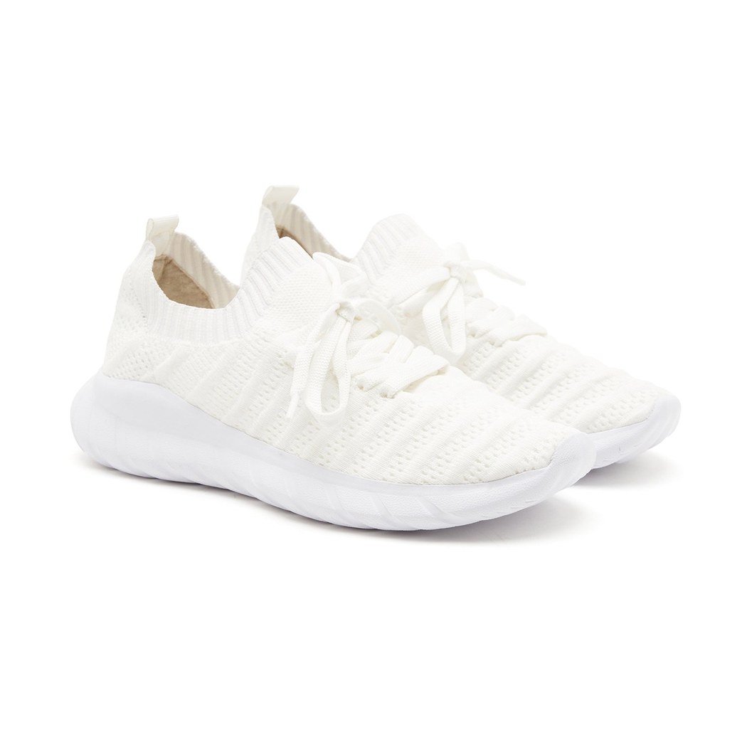Kadın Beyaz Triko Günlük Ayakkabı