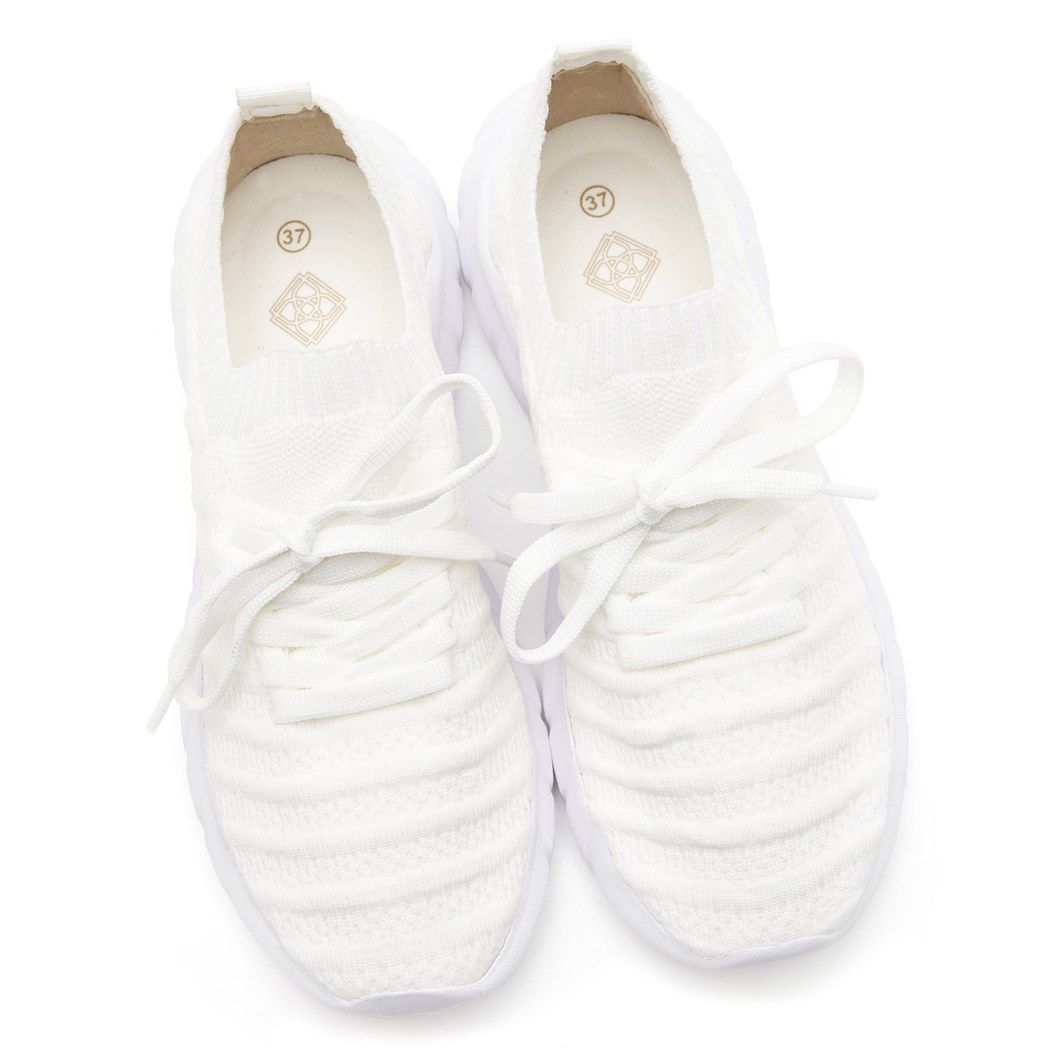 Kadın Beyaz Triko Günlük Ayakkabı