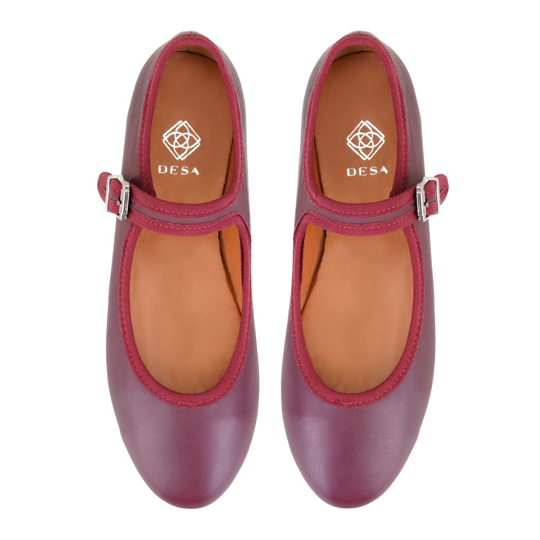 Kadın Bordo Deri Babet