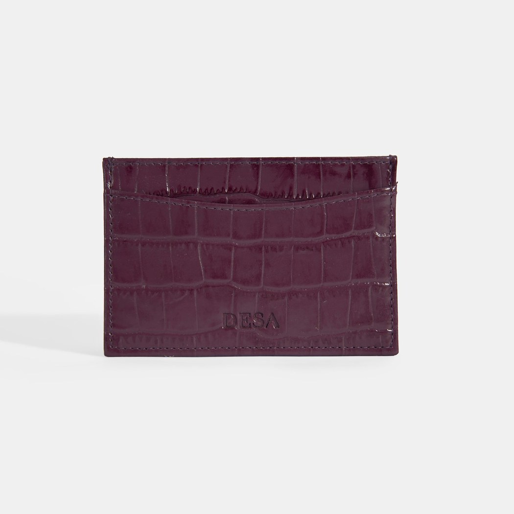 Kadın Bordo Deri Kartlık