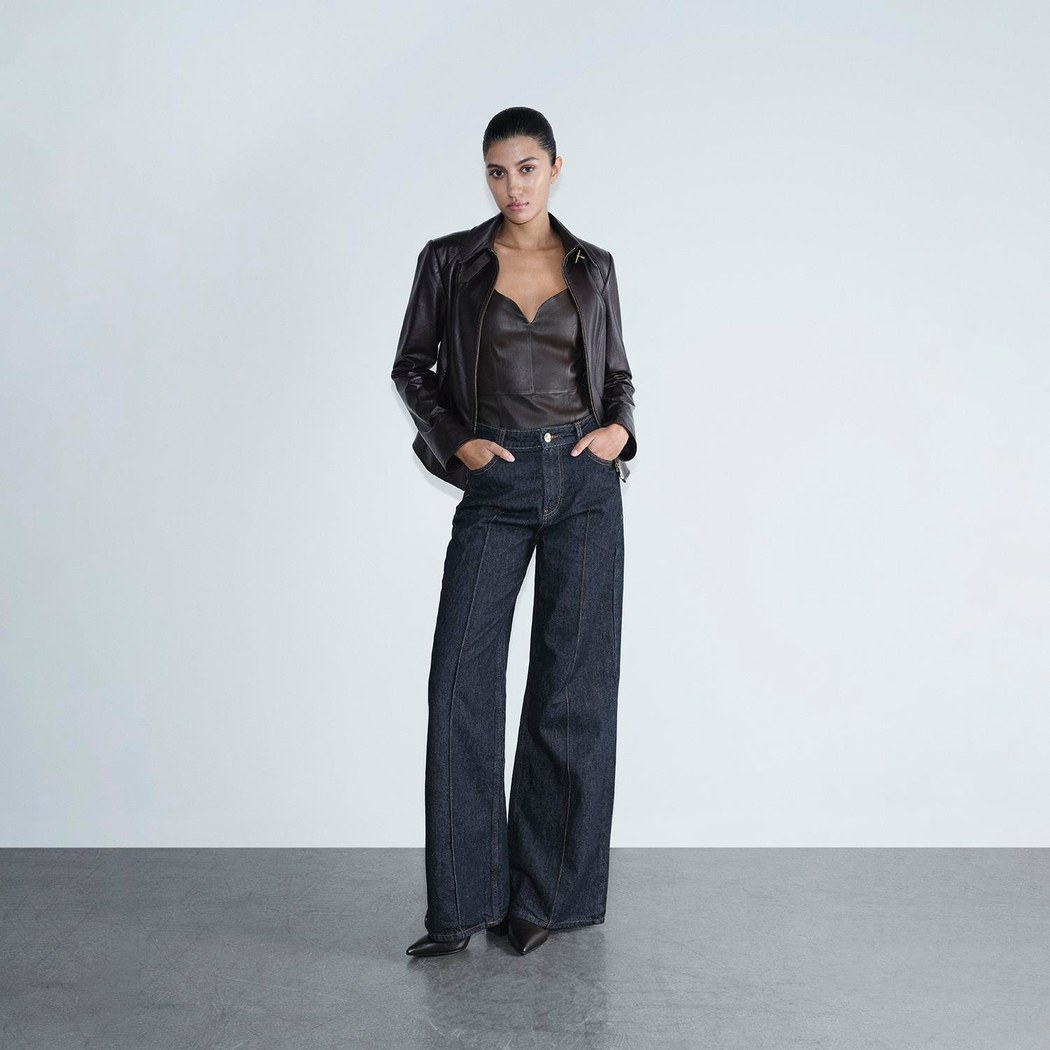 Kadın Bordo Gömlek Yakalı Fit Deri Ceket