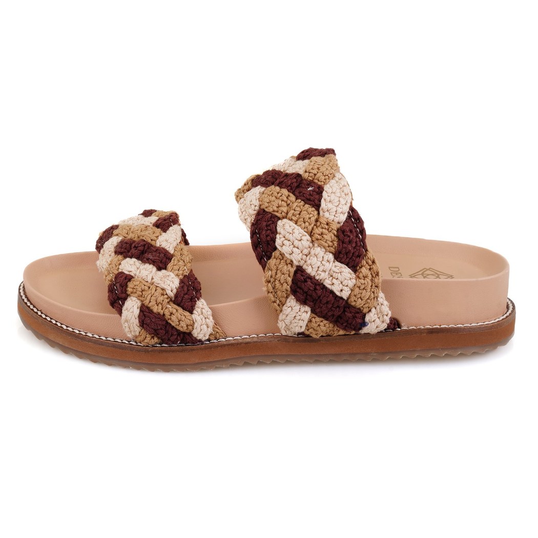 Kadın Çok Renkli Örgülü Terlik