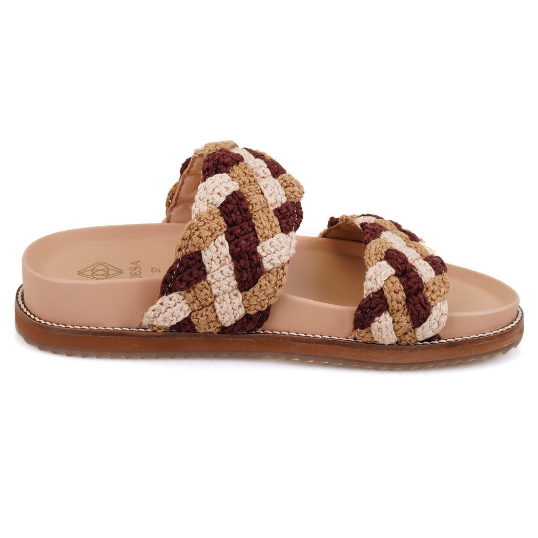 Kadın Çok Renkli Örgülü Terlik