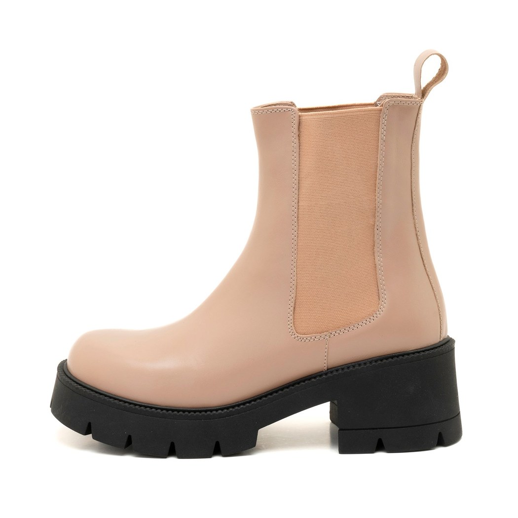 Kadın Ekru Deri Bot