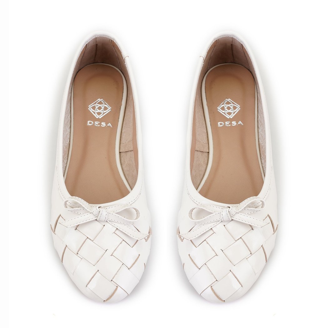 Kadın Ekru Rugan Deri Babet