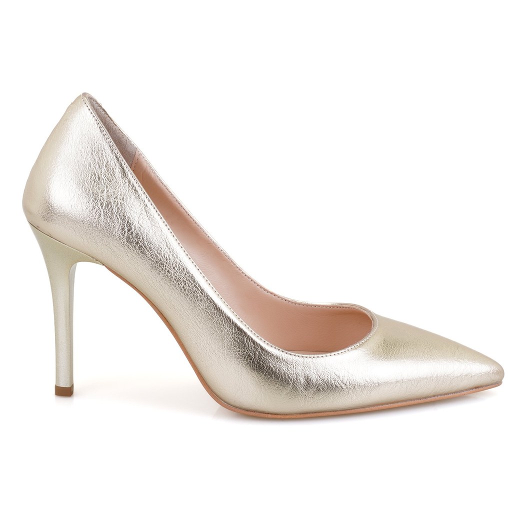 Kadın Gold Topuklu Abiye Ayakkabı