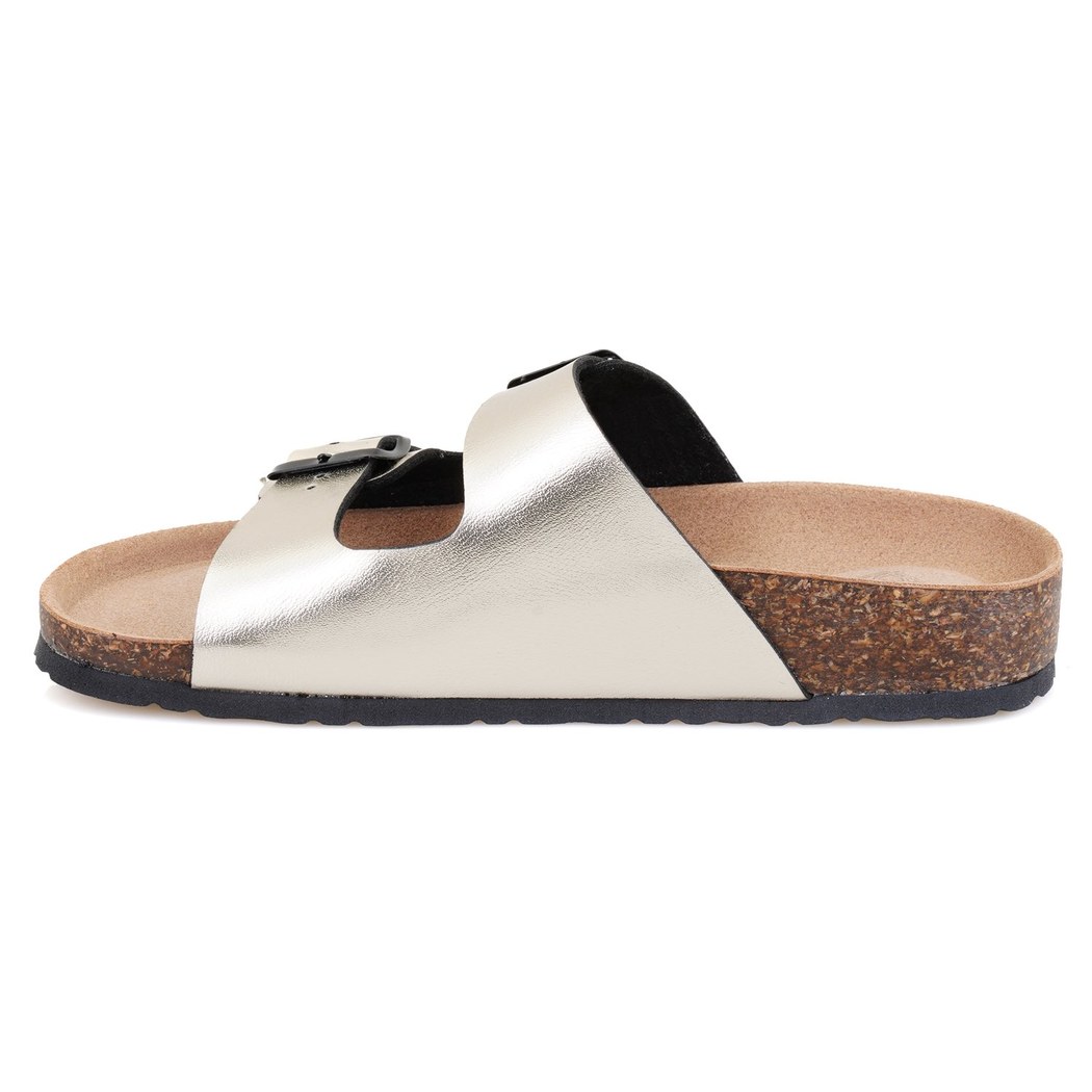 Kadın Gri Ayarlanabilir Tokalı Terlik