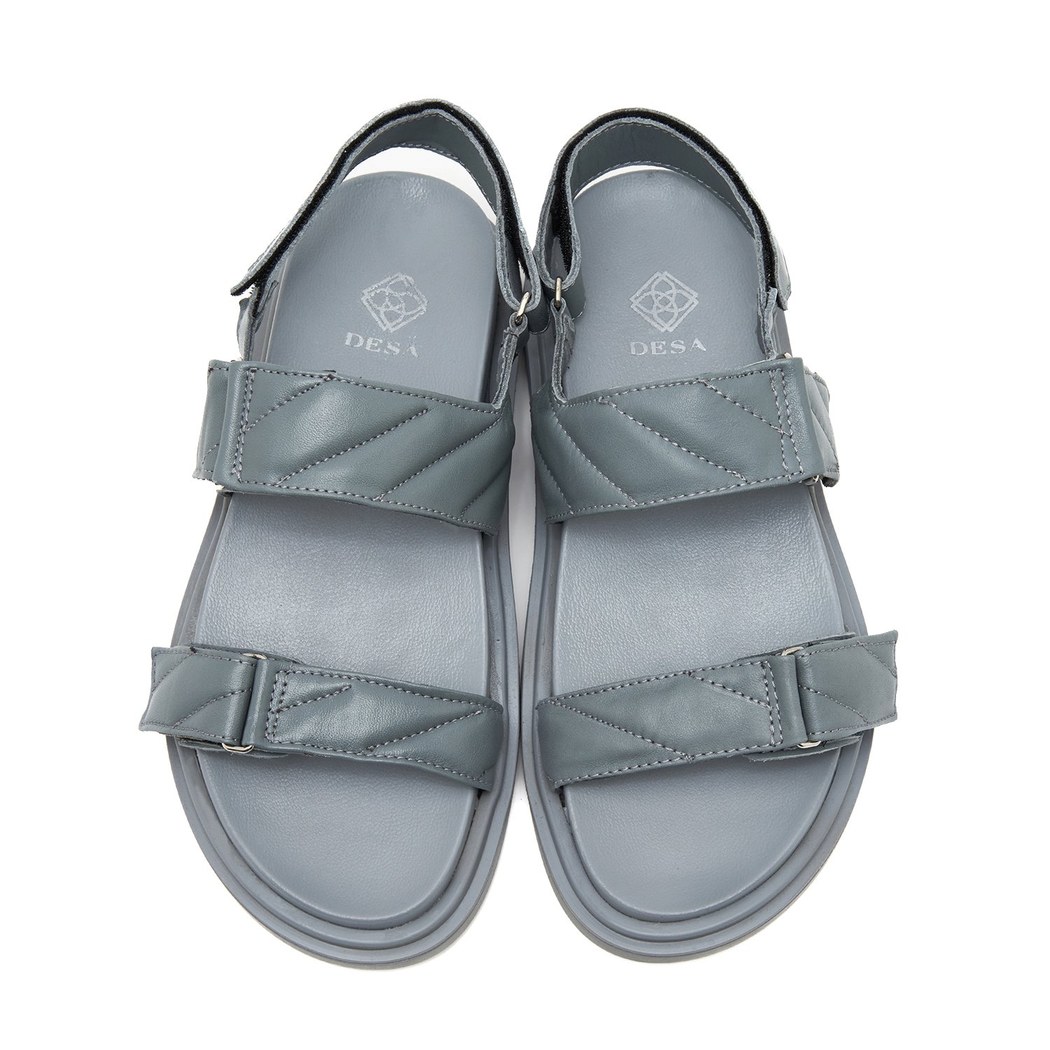 Kadın Gri Deri Sandalet