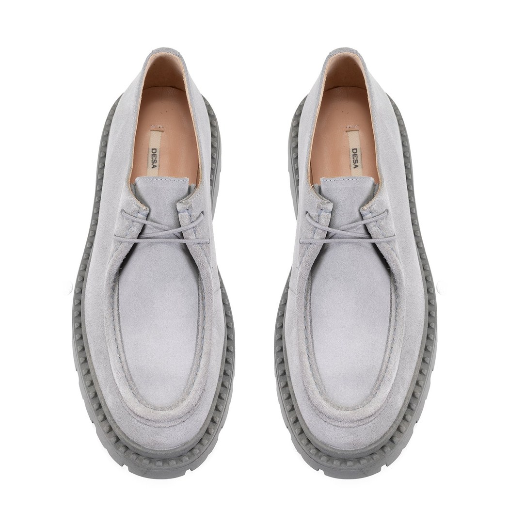 Kadın Gri Günlük Deri Ayakkabı