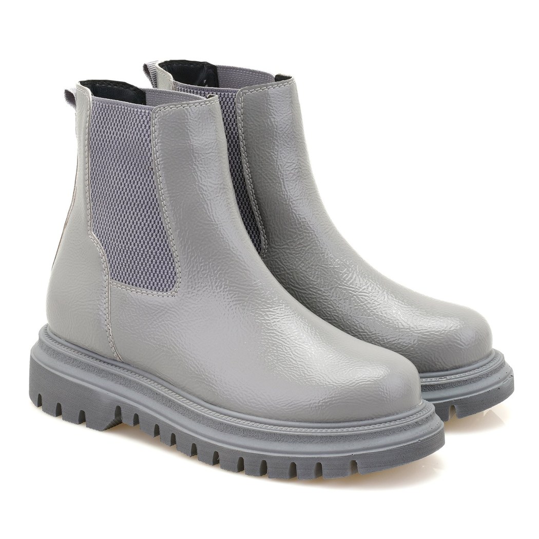 Kadın Gri Yandan Lastikli Chelsea Bot