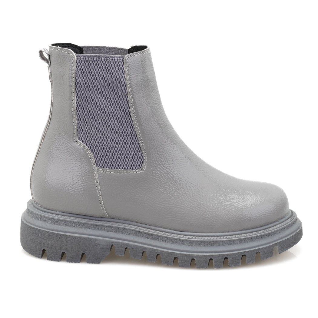 Kadın Gri Yandan Lastikli Chelsea Bot