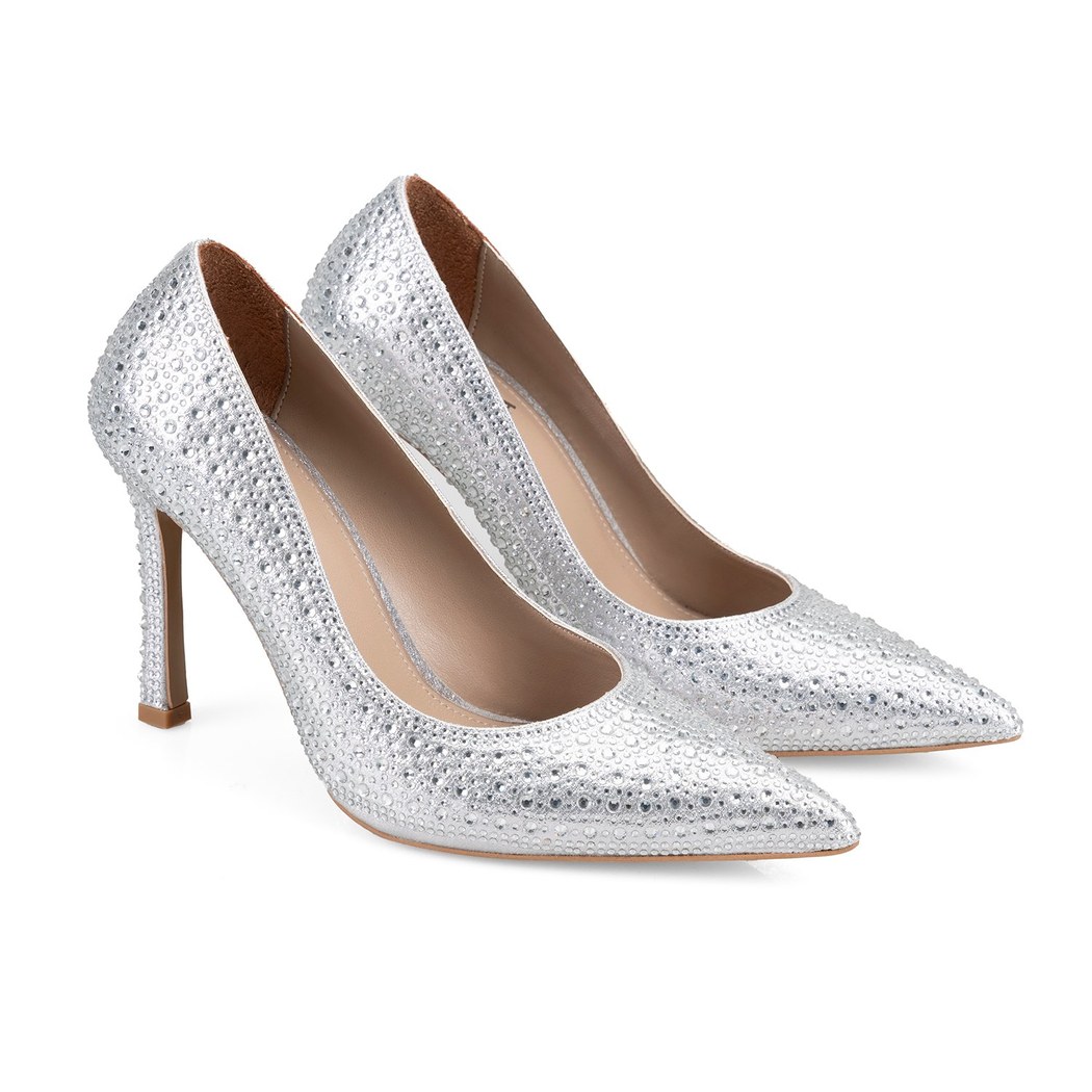 Kadın Gümüş Klasik Topuklu Ayakkabı