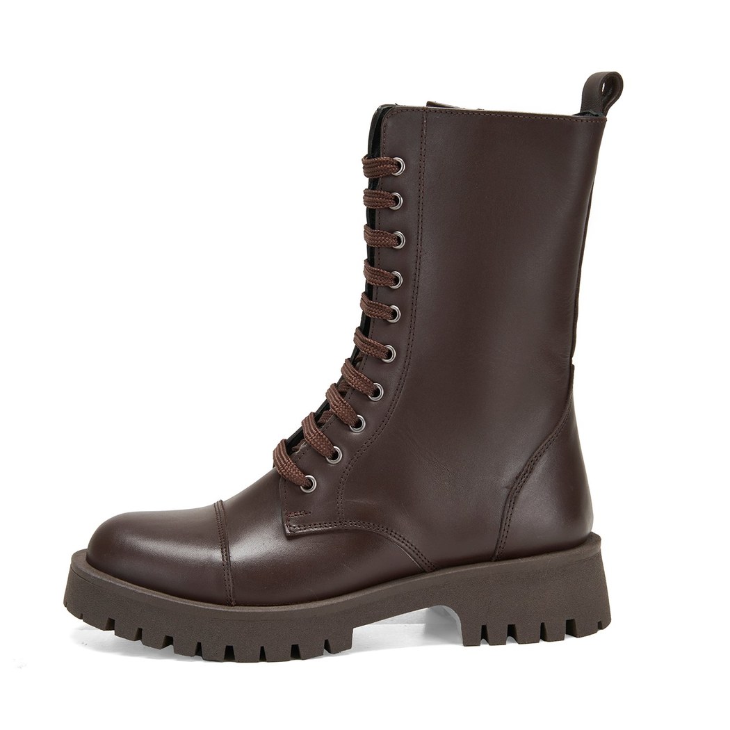 Kadın Kahve Deri Bot