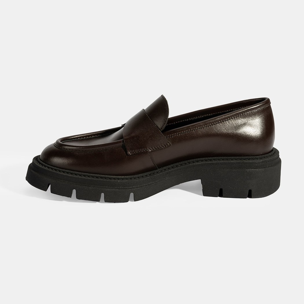 Kadın Kahve Deri Loafer