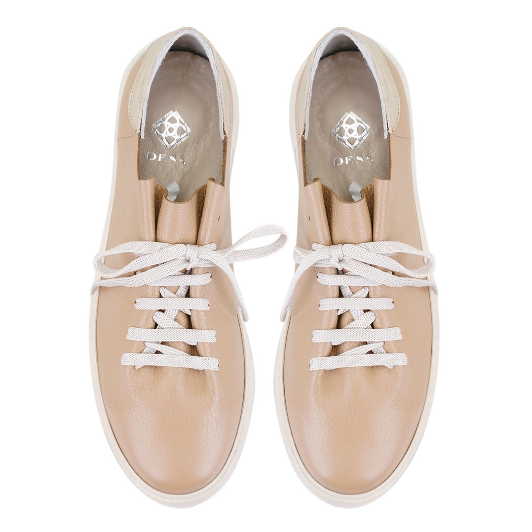 Kadın Kahve Deri Spor Ayakkabı