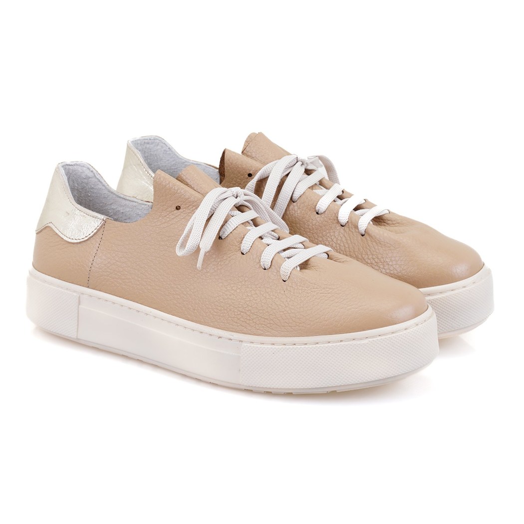 Kadın Kahve Deri Spor Ayakkabı