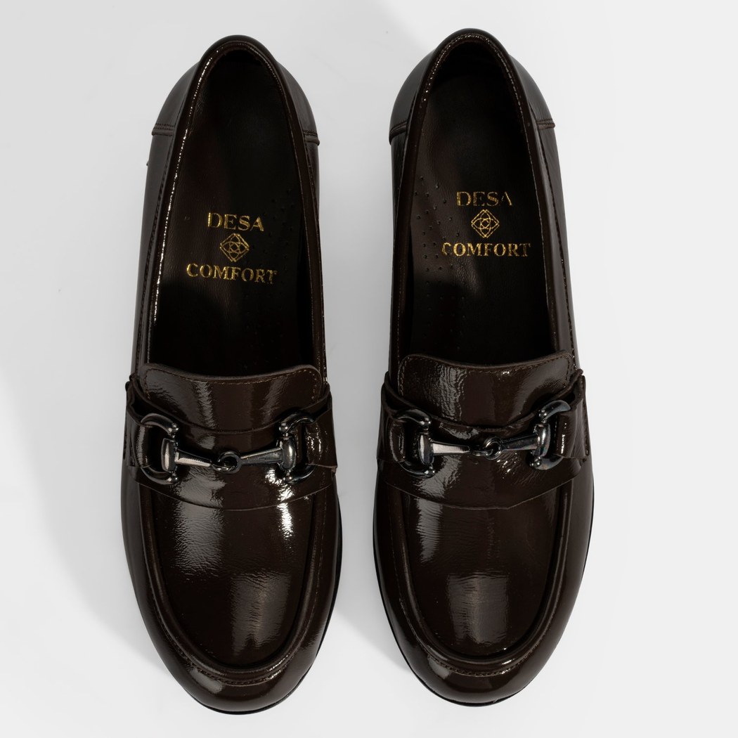 Kadın Kahve DesaComfort Topuklu Rugan Ayakkabı