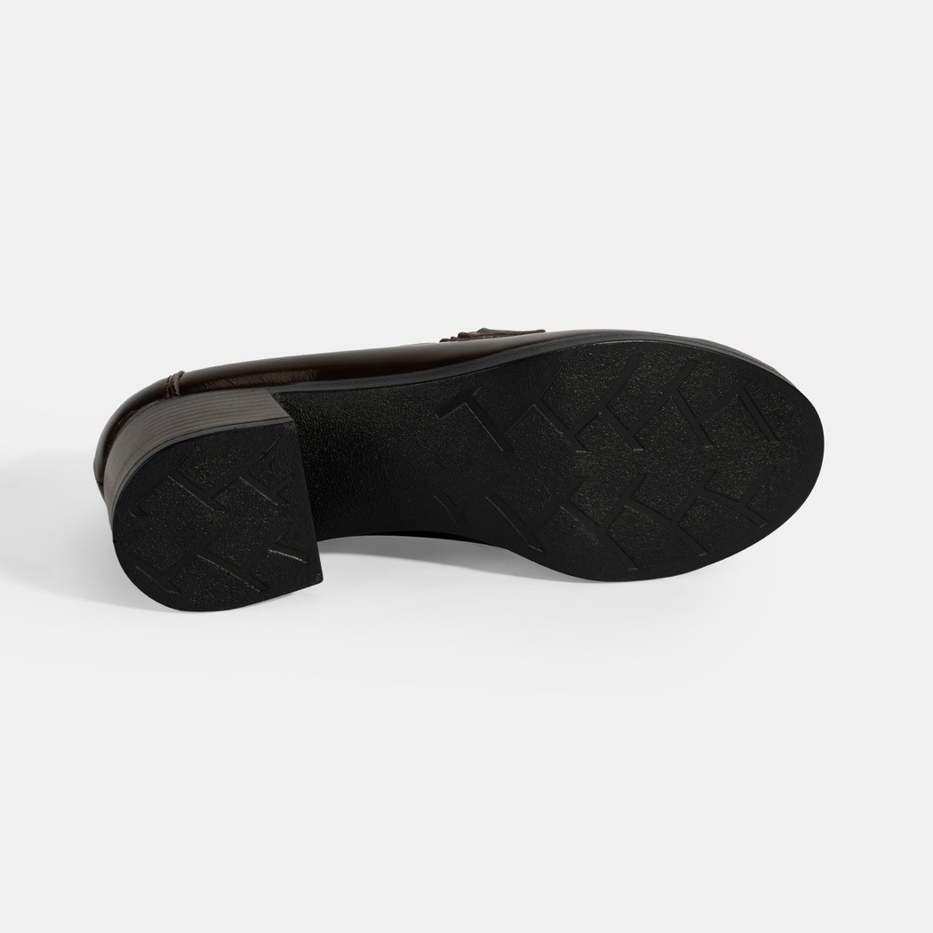 Kadın Kahve DesaComfort Topuklu Rugan Ayakkabı